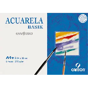 Última Oportunidad Basik Acuarela, (minipack) 6 h., 370 gr., 42x29,7cm (A3)