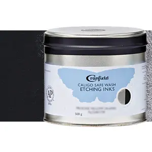 Liquidación Tinta Grabado Ecológica Negro Azulado, Lata 500 gr.