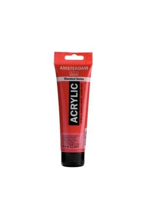 PINTURA ACRÍLICA AMSTERDAM TUBO 120ML ROJO TRANS.MED Nuevo Modelo