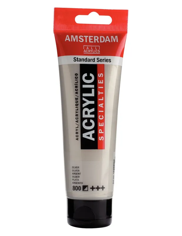 Alta Calidad PINTURA ACRÍLICA AMSTERDAM TUBO 120ML PLATA