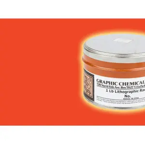 Última Versión Tinta Litografica Naranja Litografico Graphic Chemical, 425 ml.