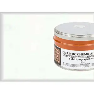 Hecho A Mano Tinta Litografica Blanco Opaco Graphic Chemical, 425 ml.