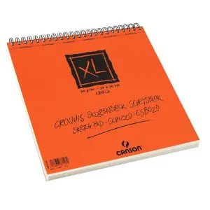 Block XL Croquis Canson 30x30 cm. 90 gr. 120 h., con espiral Hecho A Mano