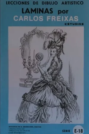 Precio Económico Láminas de dibujo artístico por Carlos Freixas Serie Azul E18 Estampas de Rococó