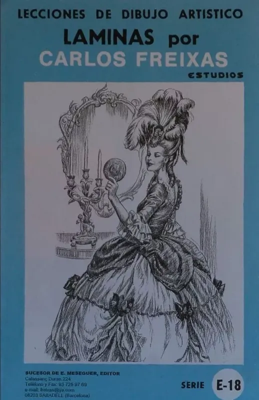 Precio Económico Láminas de dibujo artístico por Carlos Freixas Serie Azul E18 Estampas de Rococó