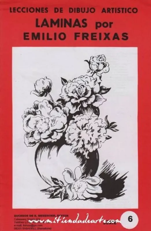 Láminas de dibujo artístico por Emilio Freixas SR06 Flores y plantas Artesanal