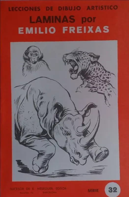 Láminas de dibujo artístico por Emilio Freixas SR32 Animales del zoo Mejor Calidad