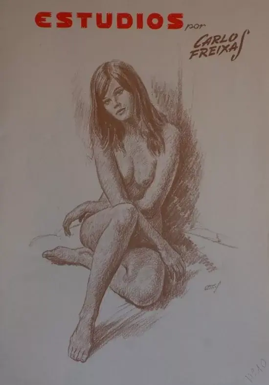 Estudios de dibujo artístico por Carlos Freixas ES10 Desnudos Mejor Calidad