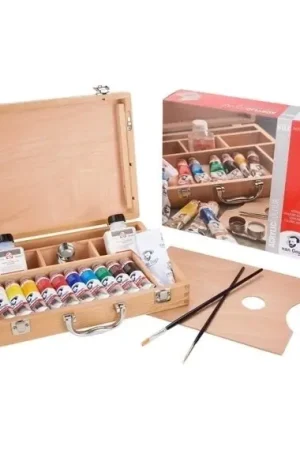 Mejor Calidad Caja de madera acrílico 10x40 ml. Van Gogh