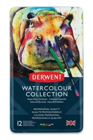 Favorito De Clientes Caja metálica 12 piezas Watercolour Derwent