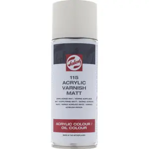 Barniz Acrílico Mate Spray Talens 115 para acrílico y óleo (400 ml) Nueva Colección