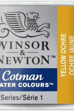 W&N ACUARELA COTMAN 1/2 GODET OCRE AMARILLO Solo Por Tiempo Limitado