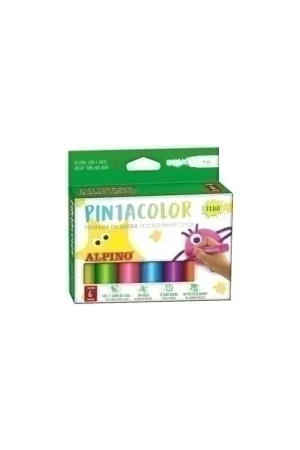 PX000006 TEMPERA ALPINO SOLIDA PINTAC. FLUO C/6 Promoción Exclusiva