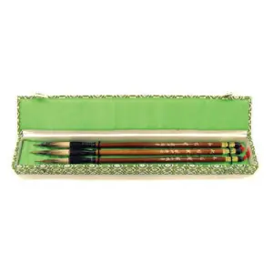 Estuche 3 pinceles mango bambu, pelo de tejon A Buen Precio