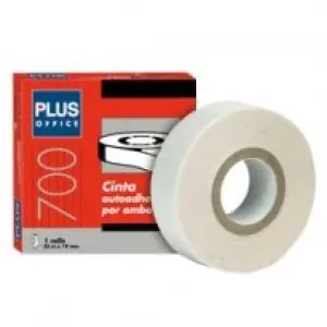 Cinta adhesiva doble cara, Plus, 10m x 19mm. Promoción