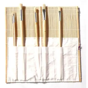 Portapinceles Bambu con bolsa, 33x33 cm. De Moda