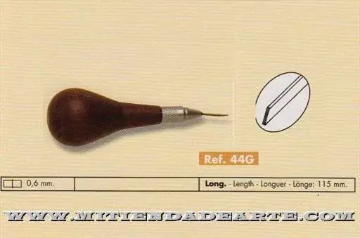 Buril especial para grabado mango de madera  GR-044G Certificado