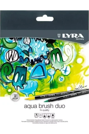 Set de 24 rotuladores doble punta Aqua Brush Duo Original