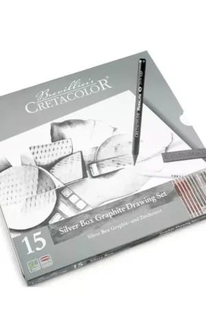 Envío Internacional Caja metálica 15 piezas grafito de dibujo Cretacolor