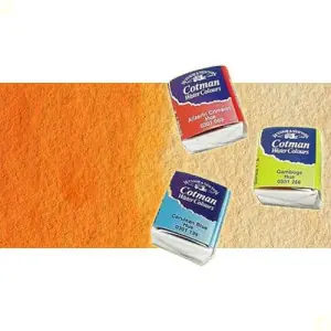 Alta Calidad Acuarela Cotman Winsor & Newton 1/2 godet color naranja de cadmio