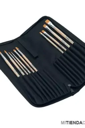 Estuche con cremallera 10 pinceles Oferta Especial