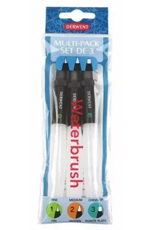 Mayoreo Set de 3 pinceles con depósito de agua Derwent