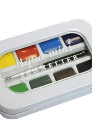 Garantía De Devolución De Dinero Caja metálica de acuarelas 8 medias pastillas Sennelier