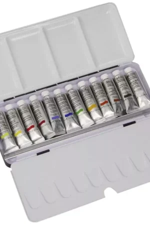 Caja metálica de acuarela 12 tubos Winsor and Newton Económico