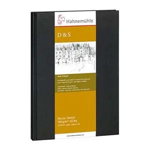 Moderno Libro de Bosquejo D&S tapa negra, 140gr, A5 R, 160 h