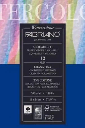 Precio Reducido Bloc Acuarela Fabriano 18x24 cm 300g/m²