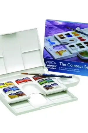Exclusivo Caja de acuarelas 14 medias pastillas 1 pincel Cotman Winsor and Newton