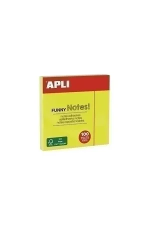 TACO NOTAS APLI 76X76 AMARILLO NEON - 26901225/11897 Certificado