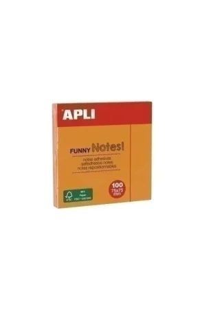 TACO NOTAS APLI 76X76 NARANJA NEON - 26901226/11900 Promoción Exclusiva