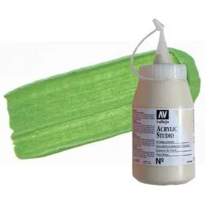 Acrílico Vallejo Studio n. 56 color verde chromium pálido (500 ml) Pago Seguro
