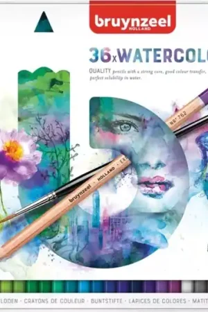 Máxima Calidad Caja metálica 36 lápices watercolour Bruynzeel