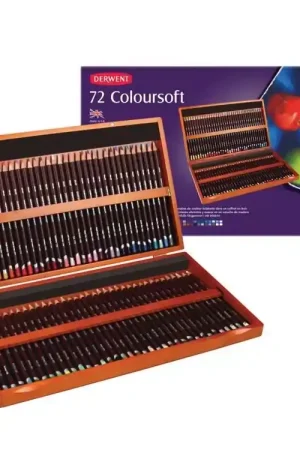Caja de madera 72 lápices Coloursoft Derwent Auténtico