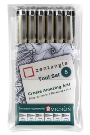 Set de 6 rotuladores Zentangle Sakura Pigma Micron Precio Rebajado