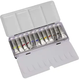 Caja acuarelas Lightweight Winsor and Newton Profesional, 12 tubos 5 ml. Premium