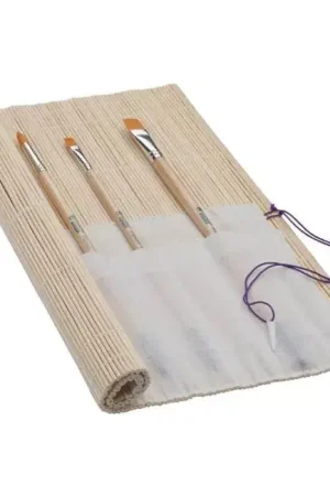 Portapinceles de Bambú 36x33cm Artesanal