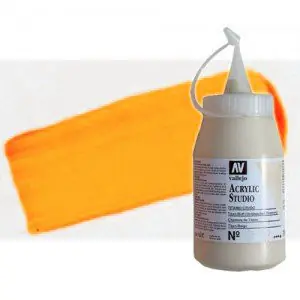 Acrílico Vallejo Studio n. 931 color amarillo dorado fluorescente (500 ml) Entrega Rápida
