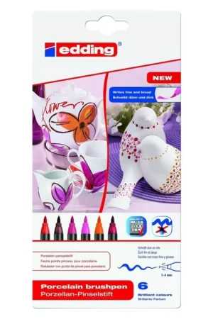 Set de 6 rotuladores cálidos para porcelana Edding Compra Hoy