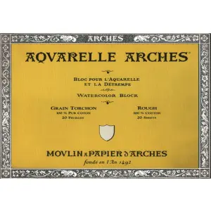 Garantía De Devolución De Dinero Acuarela Arches 185 gr, 23x31 cm, G. Grueso, bloc 20 h.