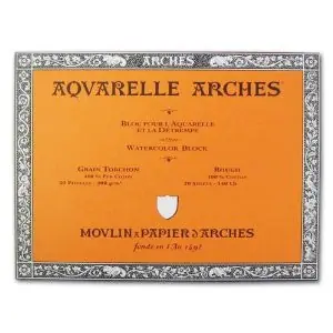 Última Oportunidad Acuarela Arches 300 gr, 36x51 cm, G. Grueso, bloc 20 h.