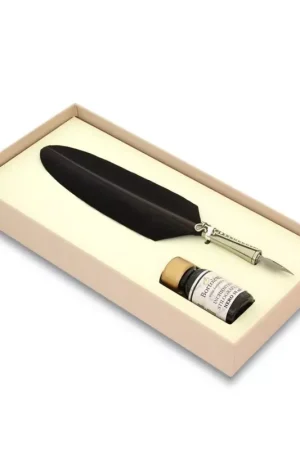 Set de escritura pluma negra Bortoletti Exclusivo