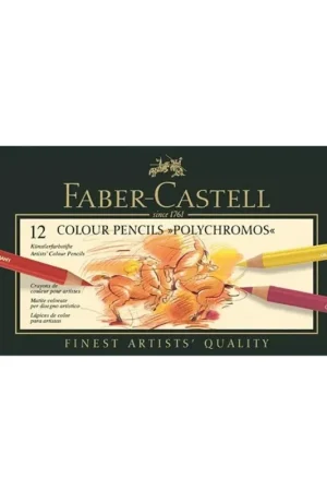 Precio Rebajado Estuche de Metal 12 Lápices de colores Polychromos Faber-Castell