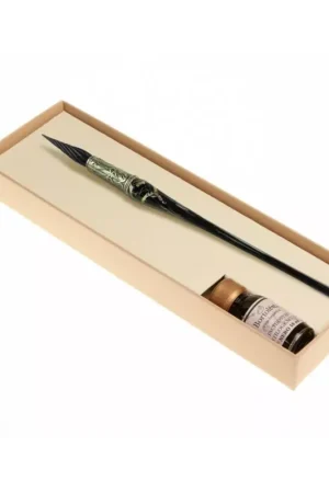 Set de escritura con pluma de cristal Negro Exclusivo