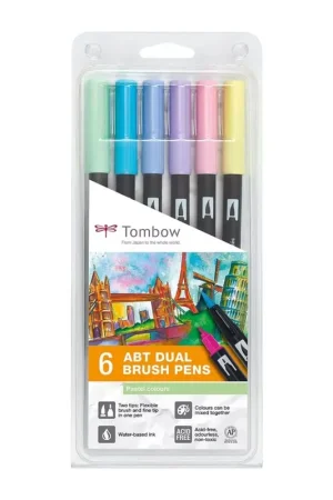 Oferta Set de 6 rotuladores Dual Brush Colores Pastel Tombow