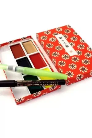 Caja roja de acuarelas Irodori Kobako Descuento