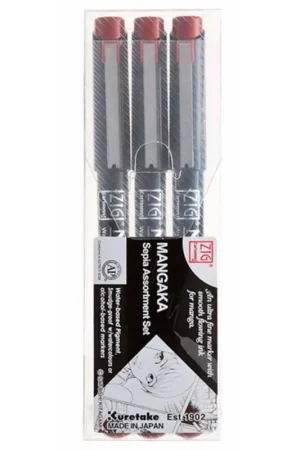 Tendencia Set de 3 rotuladores Mangaka Sepia Zig