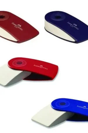 Garantía De Devolución De Dinero Goma de Borrar Rojo o Azul Sleeve Faber-Castell